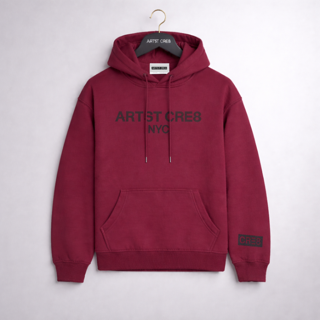 ARTST CRE8 Maroon Classic Hoodie