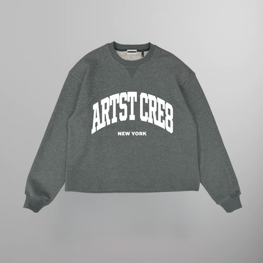 ARTST CRE8 Charcoal Heather Grey Crewneck